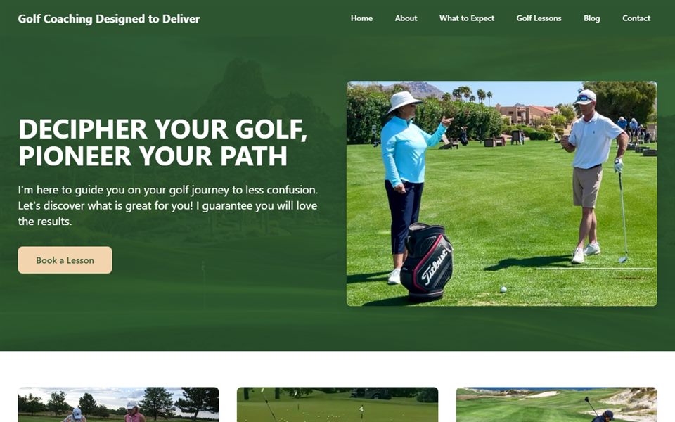 Karen Davies Golf — coaching site with online lesson booking